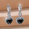 Venta Caliente Transfronteriza Platino Topa Corazón del Océano Diseño de Botón de Oreja Lujo Ligero Elegante Sentido de Alta Gama Pendientes Venta Caliente