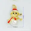 Venta directa del fabricante: Caja de regalo de Navidad de 18 quilates con microincrustaciones de cobre, accesorios de colgante con goteo de aceite, accesorios para pulsera y collar, accesorios para DIY
