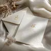 Invitaciones de boda estilo moderno y sencillo, juegos de tarjetas de boda personalizados, material de cartón de alta calidad
