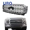 Yubo - Adecuado para rejilla de parachoques delantero Ford F150 2021-2023 Electroplateado Ml3Z-8200-Jb
