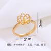 Anillo de Perla para Armar con Baño de Oro Real, Conserva el Color, Base Elegante de Loto, Accesorio Ajustable de Moda y Versátil al por Mayor