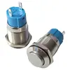 Interruptor Pulsador Metálico Iluminado de 12MM Cabeza Alta Tipo de Autoretención Alimentación 12v24v Interruptor de Modificación Botón Cable