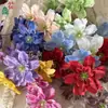 Nuevo Modelo de Flores de Begonia Artificiales con 3 Cabezas para Decoraciones de Bodas, Arreglos Florales y Accesorios para Exhibición en Centros Comerciales