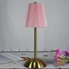 Lámpara de Mesa de Tela Transfronteriza Lámpara de Noche Plegable Estilo Nórdico Lámpara de Mesita de Noche para Dormitorio Lámpara Recargable Lámpara LED de Ambiente Estilo Lujo Ligero