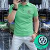 2025 Novo Estilo de Verão Logotipo Personalizado Polo de Lapela Masculina Respirável de Manga Curta Elegante Luxo Acessível Qualidade Física Tendência