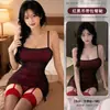 Flor Humor Mar Sexy Lencería Falda Ajustada al Cuerpo Vestido de Temperamento Camisola de Capa Base Ajustada Estilo Pura Pasión Bata de Noche A675