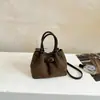 Bolso de Terciopelo Gamuzado para Mujer 2026 Nuevo de Moda Otoño Pequeño para Llevar Todo Viaje Diario Hombro Único Cruzado Cubo