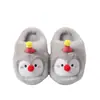 Pantuflas de algodón para niños con diseño de pingüino, nuevos estilos otoño/invierno para niñas, con lindos y creativos diseños de dibujos animados, perfectas para usar en casa, manteniendo los pies calientes y adecuadas para combinar con los padres