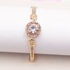 Nuevo brazalete popular color oro rosa ocho corazones y ocho flechas circón simple brazalete para mujer brazalete de cristal coreano
