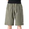 Pantalones Cortos de Seda de Hielo para Hombre, Estilo Delgado de Verano, Nuevos de Secado Rápido, Transpirables, Frescos, Holgados, de Pierna Recta, Deportivos, Casuales, Versátiles, de Longitud Media