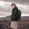Chaqueta de una sola capa Banana Oxygen para mujer con hebilla magnética y cremallera, cortavientos, impermeable, ropa para viajes Sichuan-Tibet, senderismo, chaqueta cortavientos para hombre