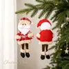 Ming Guan Nueva Decoración Navideña Colgante de Árbol de Navidad Muñeca Colgante de Piernas Largas Prellis Decoración de Escena