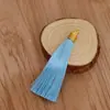 Anel de puxar 8cm fio dourado chapéu canelado borla borla marcador de página pingente sachê diy sachê borla leque borla