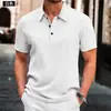 Camisa Polo de Manga Corta con Cuello Camisero para Hombre Marca de Moda Camiseta de Verano Estilo Coreano Corte Ajustado Nueva Camiseta Versátil Top Venta Directa de Fábrica