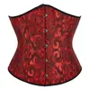 Cinta Modeladora Estampada Vintage Multicor para Verão, Estilo Curto, Controle da Barriga, Corset Estilo Corte com Clipe de Cintura Jacquard de Espinha de Peixe