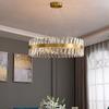 Lustre de Sala de Estar 2024 Pós-Moderno Simples Luxo Acessível Lustre de Cristal Atmosférico Escandinavo Redondo Lâmpada de Sala de Jantar Iluminação por Lote