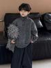 Tricô Gola Alta Meia Estilo Coreano para Meninos, Bonito e Solto, Outono e Inverno de Alta Qualidade, Tricô Botão Preguiçoso e Solto, Versátil e Descolado