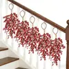 Adornos Navideños Personalizados Transfronterizos de Nuevo Producto con Bayas Rojas Cubiertas de Nieve Artificial para Decorar Rincones Acogedores y el Árbol de Navidad