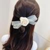 Elegante Laço de Malha Estilo Coreano Flor Corda de Cabelo Feminina Elegante de Alta Qualidade Elástico de Rabo de Cavalo Corda de Cabelo Verão Corda de Cabelo
