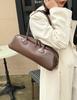 Bolso Baguette Vintage Bolso de Mano de Alta Gama Diseño Nicho de Corea del Sur Bolso de Hombro Sobaco Bolso de Cuero Genuino para Mujer Bolso de Mano