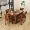 Mesa y Sillas de Comedor de Madera Maciza Juego Mesa Redonda Plegable Extensible Mesa de Comedor Moderna Minimalista para el Hogar Mesa Redonda Convertible para Apartamento Pequeño