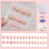 Venta Directa Personalizada de Fábrica Uñas Cortas, Medias y Largas para Manicura, Uñas Portátiles de Fototerapia Hechas a Mano, Pegatinas para Uñas, Estilo de Lujo Accesible 24 Piezas