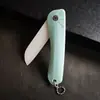 Cuchillo de cerámica plegable portátil para fruta, cuchillo doméstico, mini cuchillo de cerámica, pelador de cocina, cuchillo plegable de cerámica para melones y frutas.