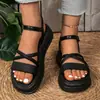 Sandálias de Sola Grossa para Mulheres 2026 Verão Novo Tendência Estilo Fada para Combinar com Saias, Sapatos de Praia, Sandálias Romanas de Uma Tira