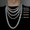 Corrente Cubana de Aço Titânio Hip-Hop Aço Inoxidável Corrente Grossa Nk Colar Corrente Lisa Sem Pingente Tendência Para Meninos e Meninas Acessórios Hiphop