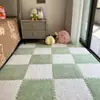 Tapete de chão moderno minimalista com emendas criativo mix and match antiderrapante resistente à sujeira tapete para pés doméstico ao lado da cama fácil de limpar tapete de engatinhar para bebê