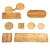 Maceta carnosa bandeja de bambú exportación transfronteriza base pequeña para macetas Soporte de bambú creativo para Micropaisaje Venta al por mayor