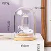 Columna de Cristal Natural Transfronteriza Flor Eterna Adorno de Tapa de Vidrio Prisma Hexagonal de Cristal Hecho a Mano DIY Flor Seca Regalo Creativo