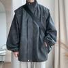Outono 2024 Nova Chegada Masculina Lavada Vintage Fosco Jaqueta de Couro Gola Solta Jaqueta de Couro Jaqueta Casual da Moda