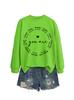 Sudadera de Amazon para Mujer con Estampado de Letras Casual para Otoño e Invierno, Cuello Redondo, Manga Larga, Muy Resistente y Sorprendente