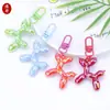 Llavero Perro Globo Colorido Mini Acero Inoxidable Animal de Dibujos Animados Accesorios Pintados Figura Adorno Colgante Pequeño