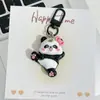 Corrente de Celular de Panda Tesouro Nacional Fofo Animal de Desenho Animado Laço Doce Mochila de Estudante Presente para Melhor Amigo Pingente