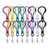 Llavero de plástico DIY color caramelo arcoíris, colgante de muñeca, gancho, hebilla de bombilla, variedad de colores para elegir