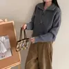 Suéter de punto para mujer con cuello alto y cremallera, colección primavera/otoño 2026, nuevo estilo transfronterizo, corte holgado, elegante y versátil.