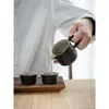 Juego de Té Chino Set para Sala de Estar en Casa Oficina Simple Cerámica Barro Negro Tetera Taza de Té Juego Pequeño Juego de Té Kung Fu
