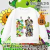 Plantas vs. Ropa Periférica de Zombies Caricatura Pistaplantas Sudadera Infantil Sudadera de Manga Larga Otoño/Invierno Top para Niños