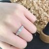 Anillo de Diamante Irregular Simple de Estilo Frío para Mujer Personalidad y Temperamento Combinación Versátil No se Desvanece Nicho Anillo de Hada Joyería