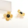 Pendientes de Venta Caliente Transfronterizos en Varios Estilos de Europa y América, Pendientes de Diseño Exagerado de Gama Alta de Círculo Metálico con Forma de Flor en Stock