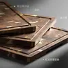 Conjunto personalizado de tábuas de corte de madeira transfronteiriças, apresentando madeira de acácia, com design espessado, e incluindo um conjunto de três peças para uso doméstico, completo com um escorredor