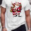 Camiseta Impresa para Hombre del Día de Navidad - Casual Cuello Redondo Manga Corta Algodón Ropa de Verano