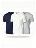 Camiseta de entrenamiento de fitness para hombre de manga corta Henley ajustada elástica de cuello redondo estilo americano para comercio exterior transfronterizo del sudeste asiático verano