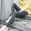 Leggings de Algodón Acanalado Patchwork de Alta Elasticidad Anti-Pelusa para Mujer de Primavera y Otoño MISS JUJU Coreanos