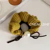 Lazo de Perlas de Lana para el Cabello Diadema Elástica de Gama Alta para Mujer 2025 Nueva Cuerda para el Cabello Adorno para la Cabeza