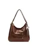 Bolso de Hombro Plisado Retro para Mujer 2026 Nuevo Bolso Tote de Gran Capacidad Bolso Cruzado de Cuero Suave de Alta Gama para el Trabajo