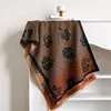 Bufanda Nueva Gruesa Cálida de Imitación Cachemir con Parches de Espiga y Rosas para Habitaciones con Aire Acondicionado, Elegante Chal Versátil Ropa de Abrigo