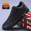 Zapatos Casuales Nuevos de Invierno para Hombre con Terciopelo, Diseño Cálido y de Moda, Banda Elástica Versátil Estampada, Zapatillas Cómodas para Hombre